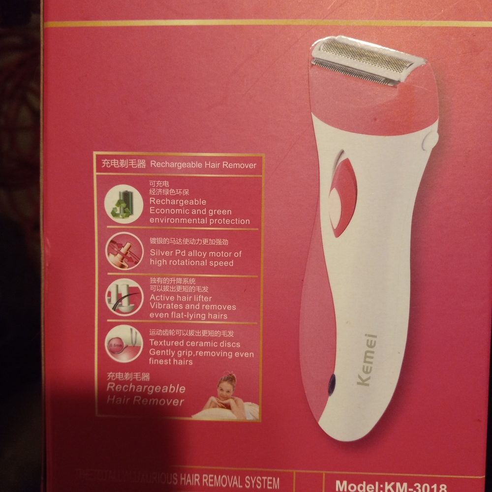 Rechargeable Hair Remover - Pink and White